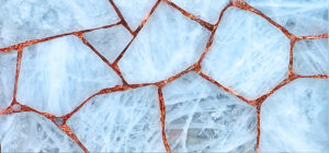 crystal quartz with rose gold