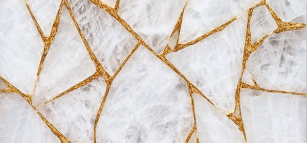 crystal quartz with gold