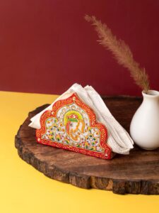 Artisanal Vibrant Marble Napkin Stand
