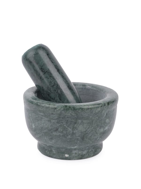Mortar and Pestle set / Okhli Musal in Green marble - Image 2