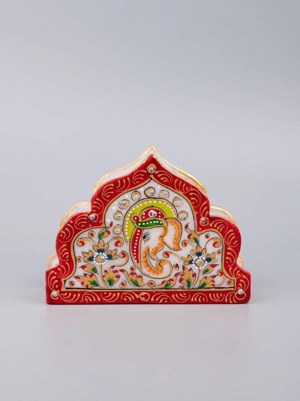 Artisanal Vibrant Marble Napkin Stand - Image 2