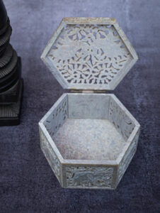 Soapstone Filigree Hexagon Box