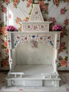 White Marble Temple With Inlay Work