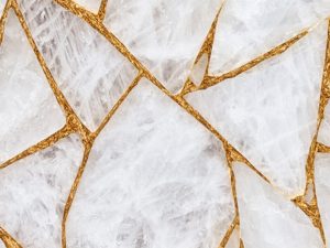 crystal quartz with gold