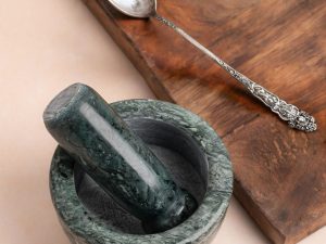 Mortar and Pestle set / Okhli Musal in Green marble