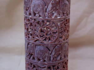 Carved Filigree Stone Curio